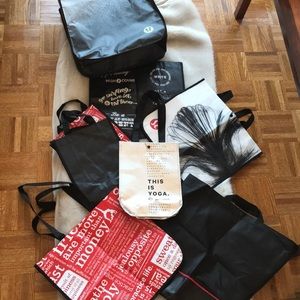 8 lululemon bags. 3 small and 5 large